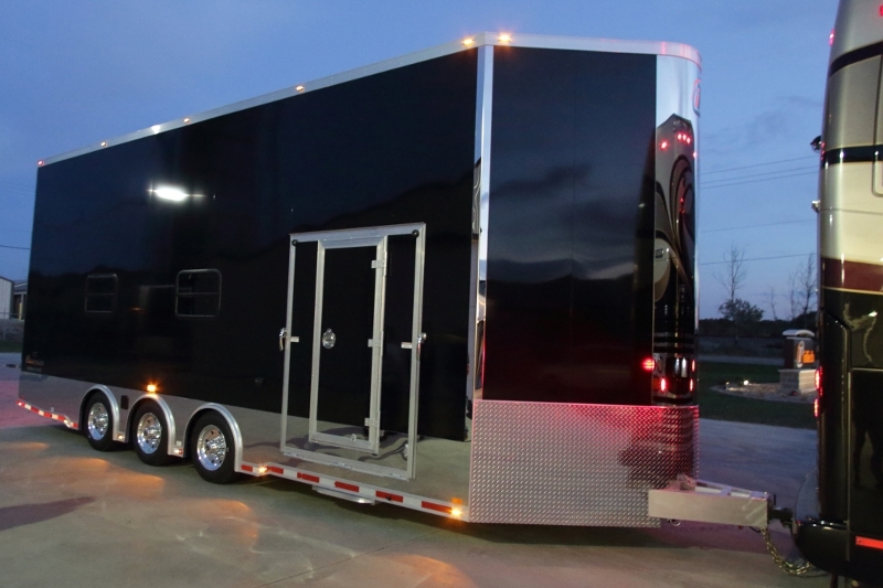26' Custom Stacker Trailer with Bathroom Package Custom Stacker